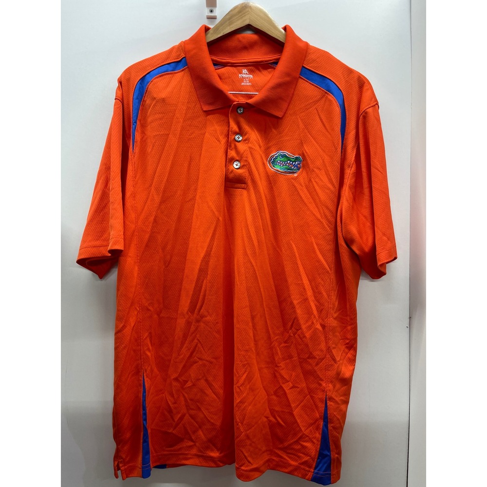 Knights Apparel Florida Gators Mens XL Polo Shirt Orange Blue Mesh NCAA Football